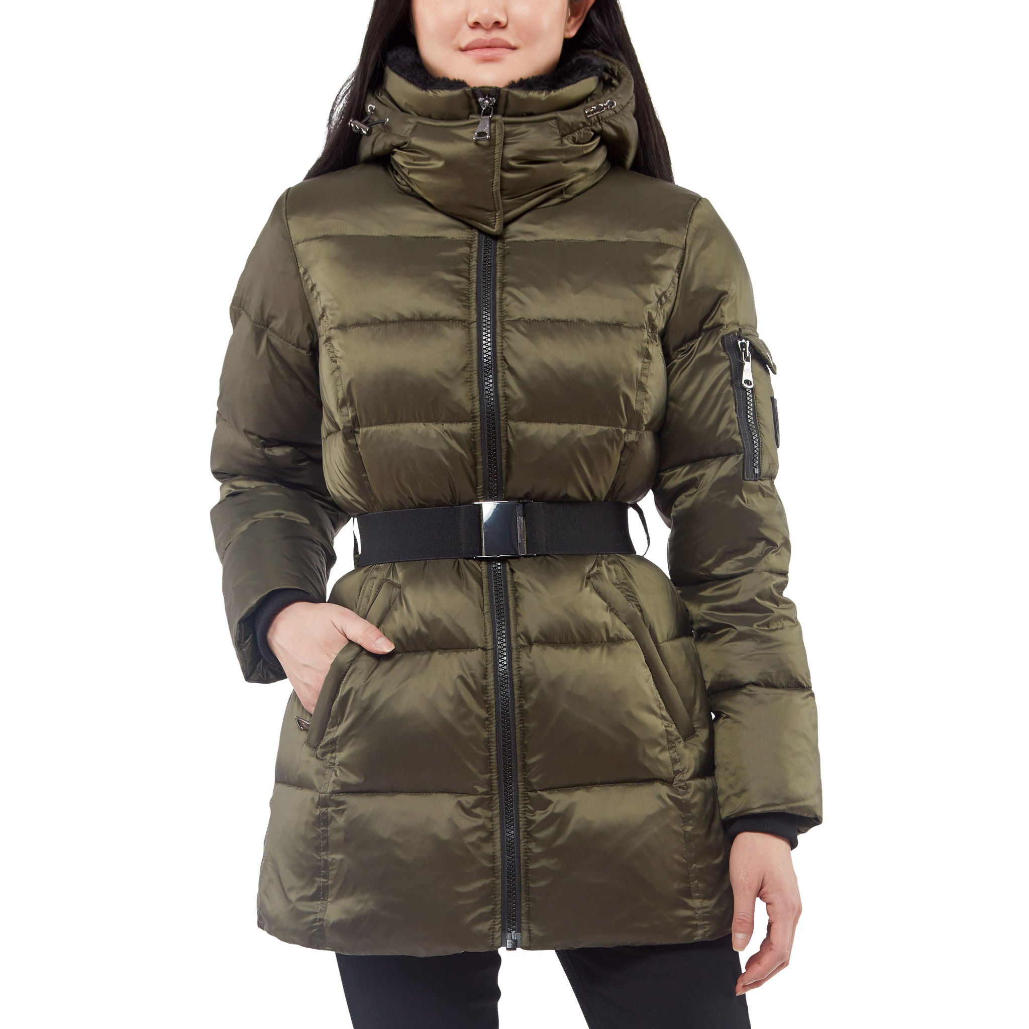 Two by Vince Camuto Ladies' Belted Parka | Costco
