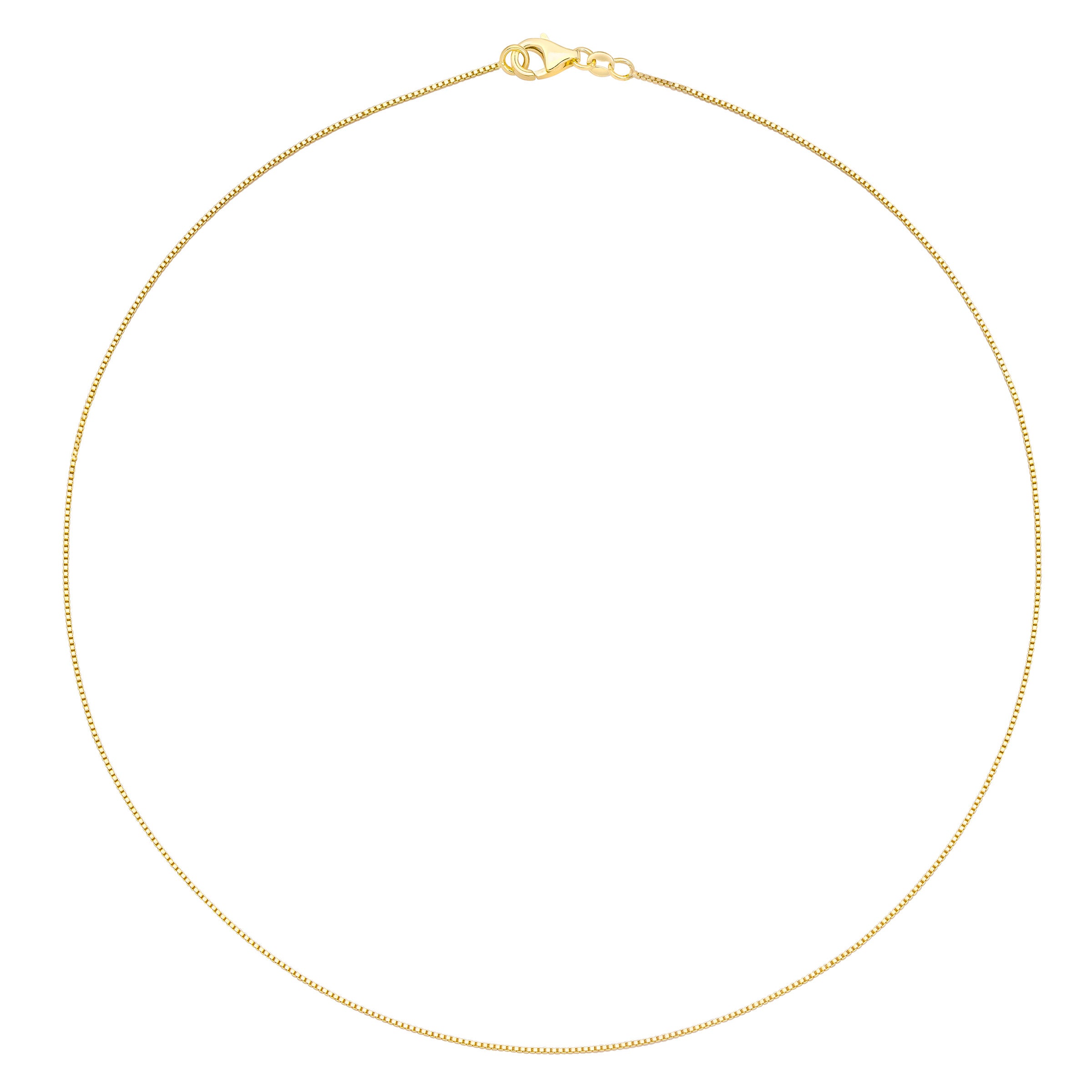 14kt Gold Diamond Cut Box Chain, Yellow Gold, 18"