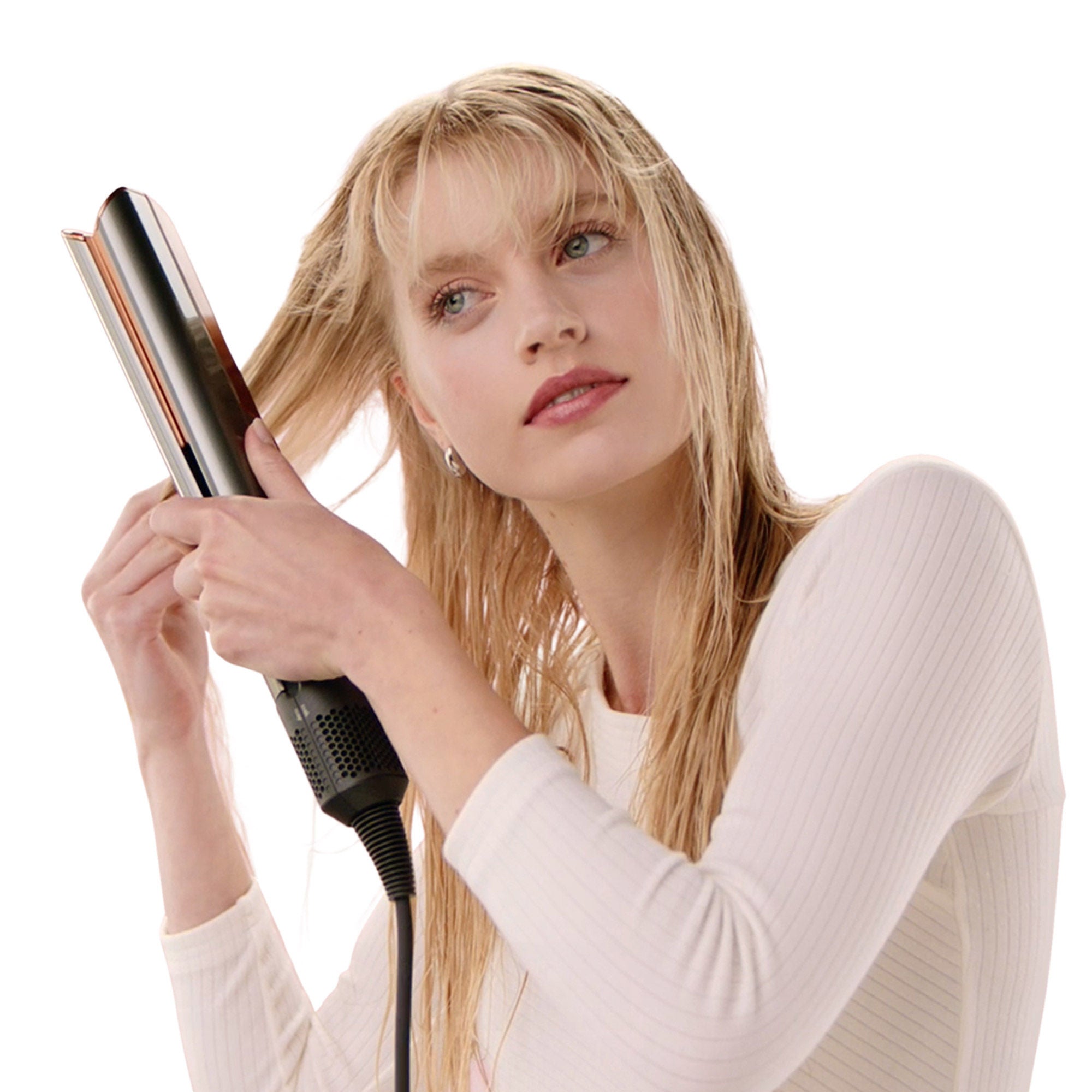Dyson Airstrait Straightener with Hair Clips, Detangling Comb, and