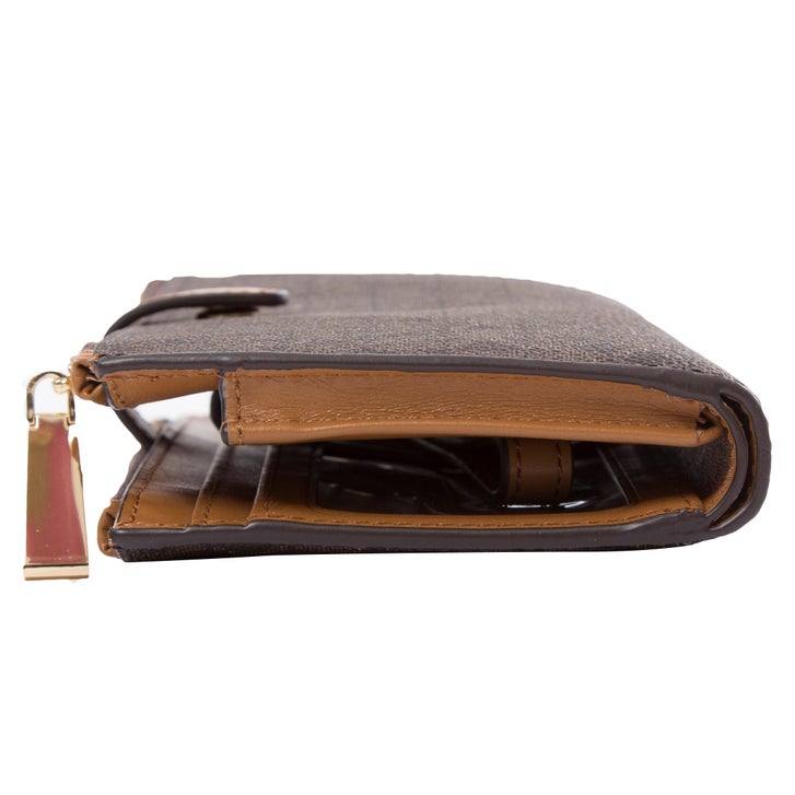 Michael Kors Double Zip Wristlet, Brown | Costco