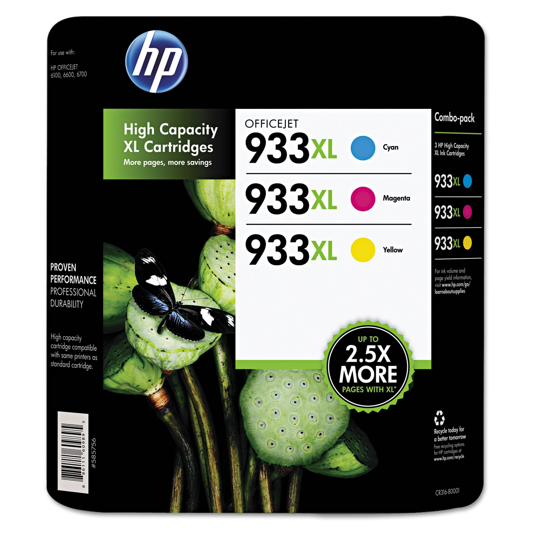 HP 933XL High Yield Ink Cartridge, Tri-Color Pack | Costco