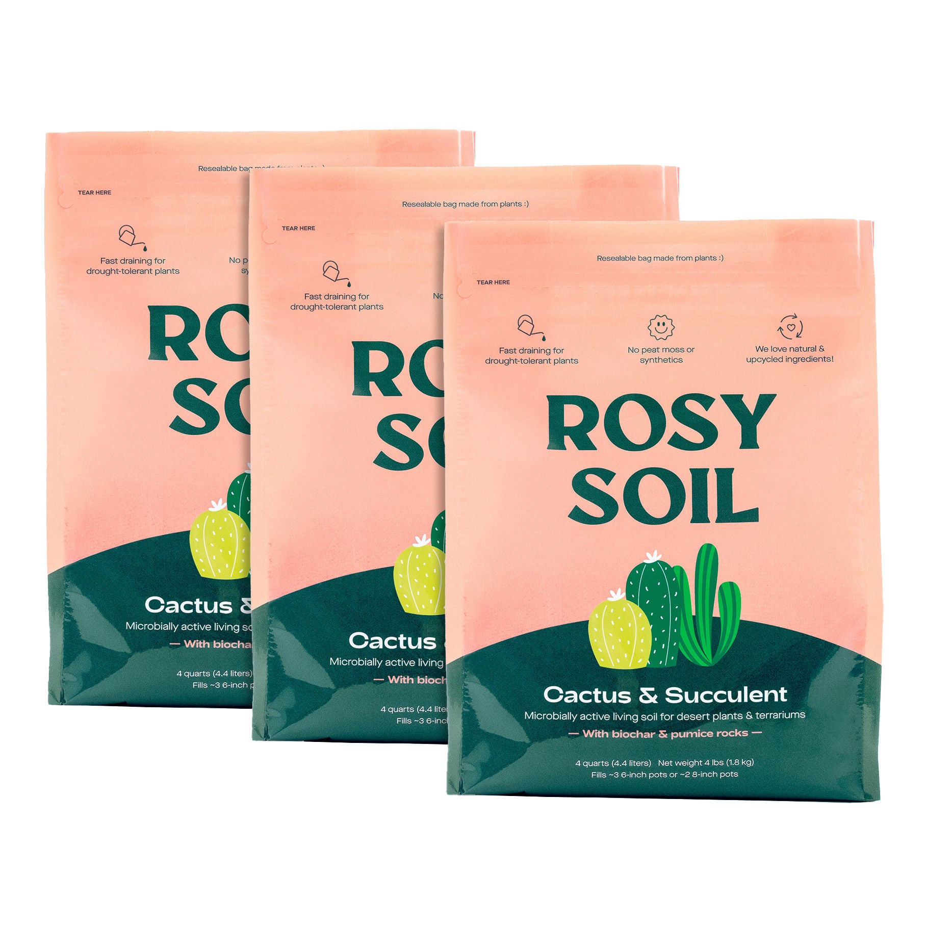 Cactus & Succulent Soil – 4 Quart 3-pack | Costco