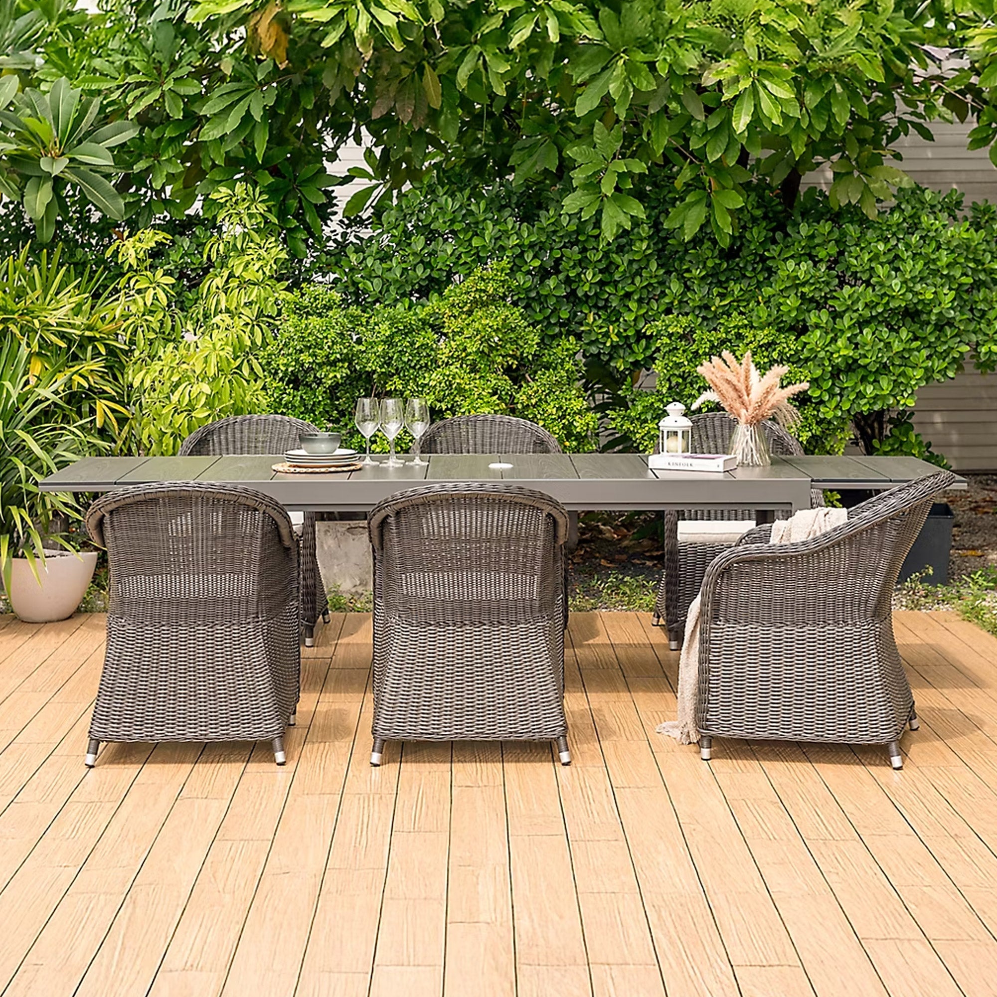 International Home Miami 7-piece Rendy Outdoor Dining Patio Set