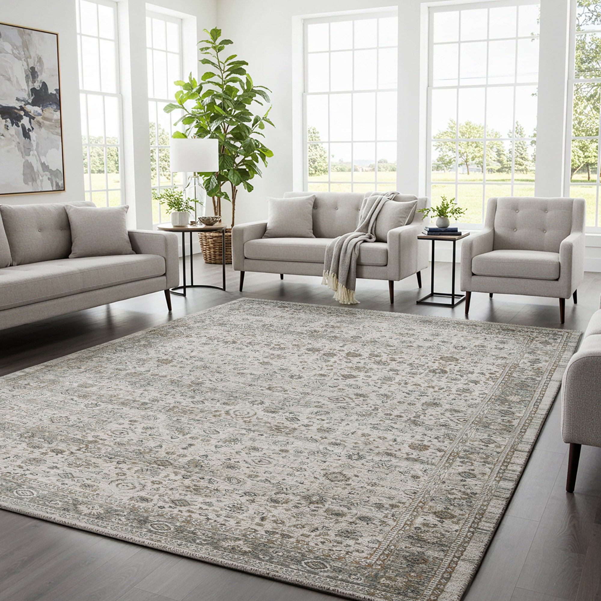 Divina Area Rug, Leona Gray, 8'8” x 13' | Costco
