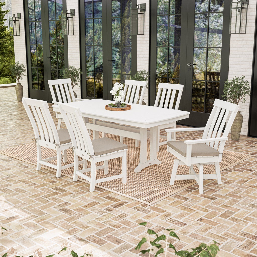 POLYWOOD Prescott 7-piece Outdoor Patio Swivel Dining Set | Costco