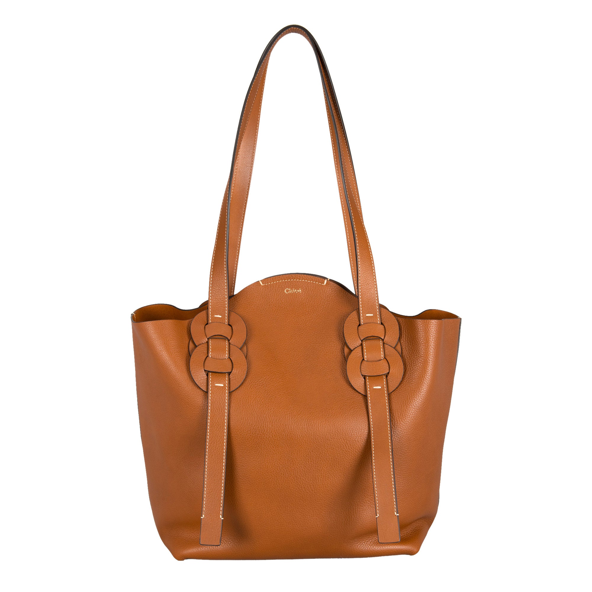 Chloe Darryl Tote Bag, Caramel Brown | Costco