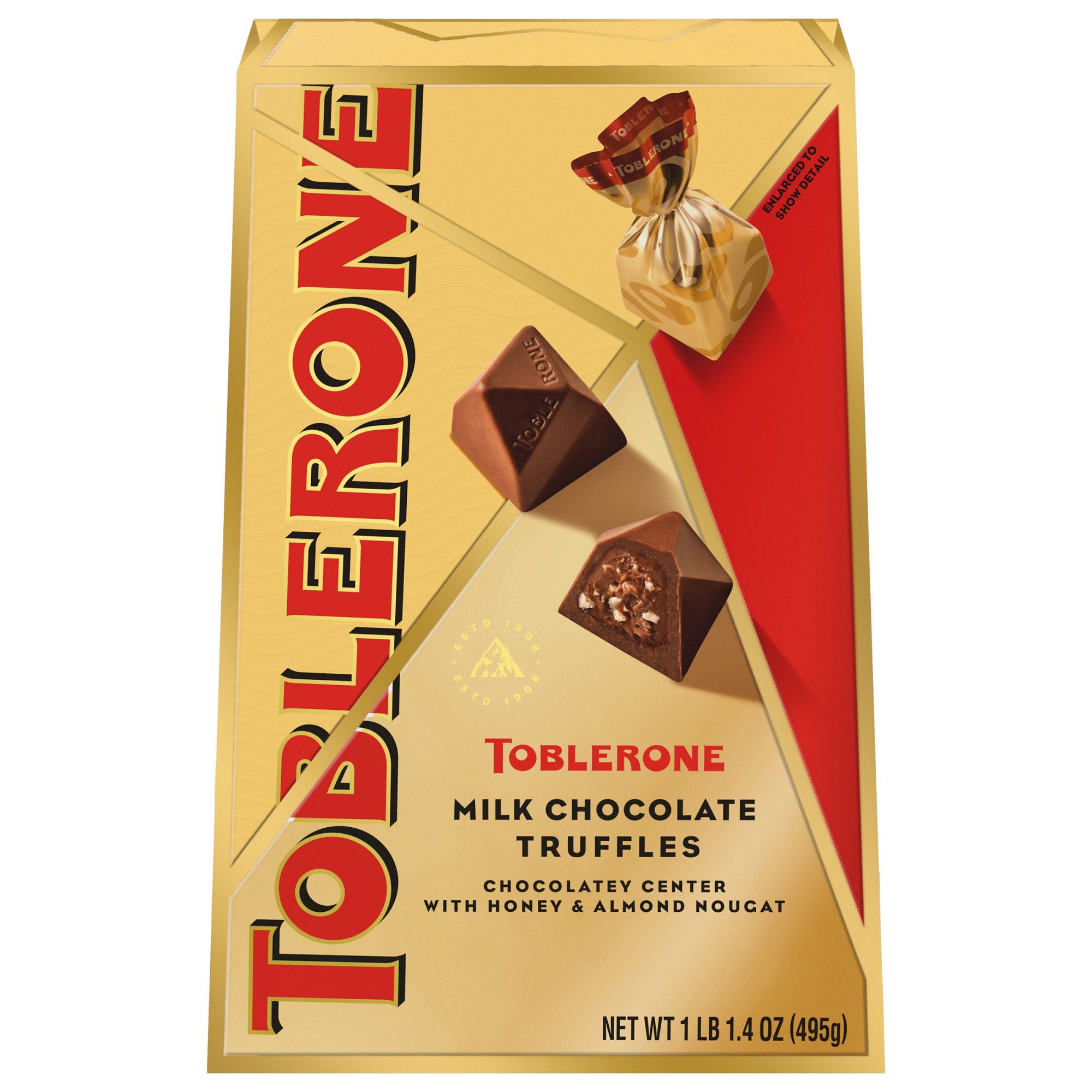 Toblerone Milk Chocolate Truffles with Honey & Almond Nougat, 55
