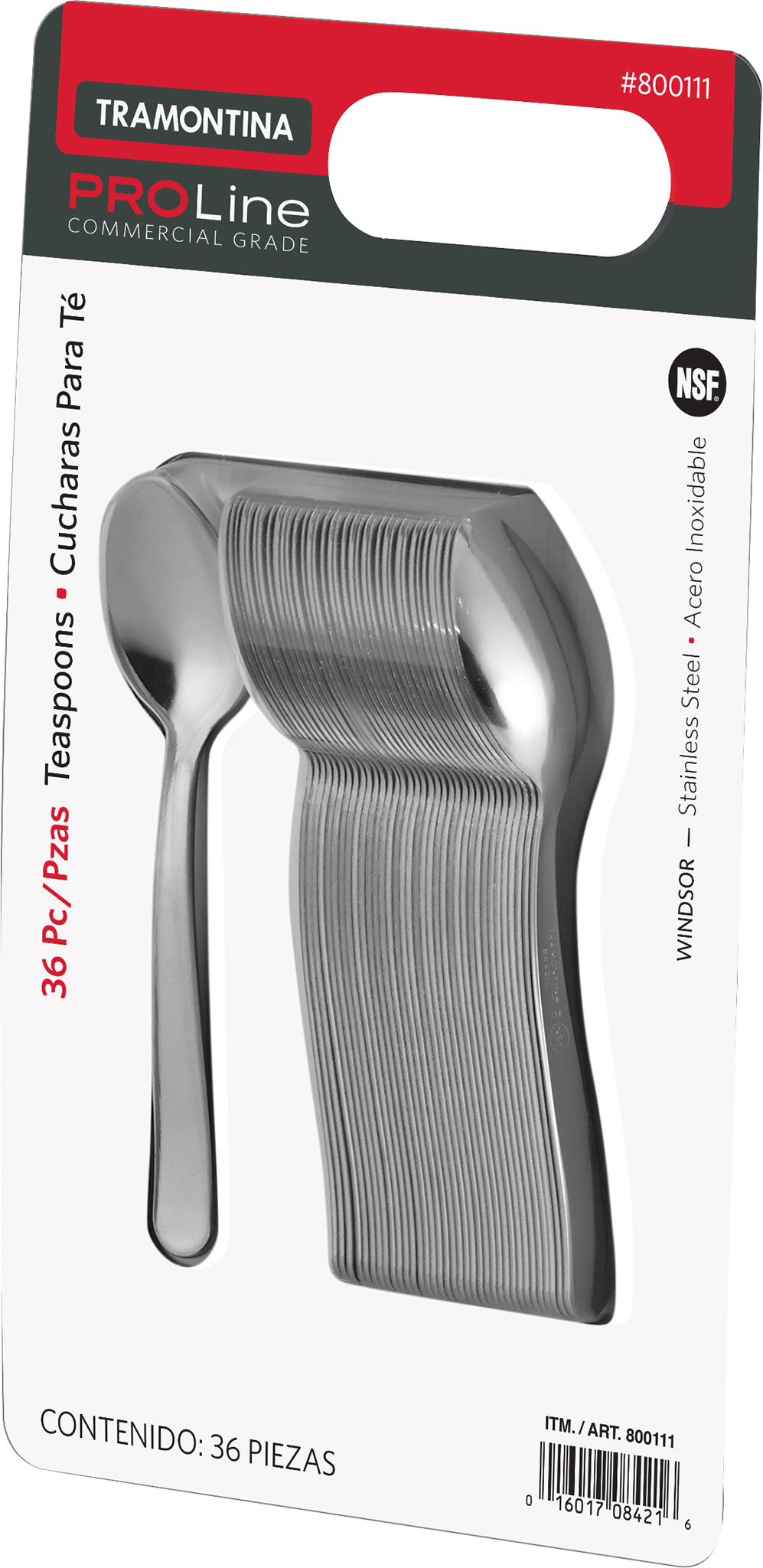 Tramontina ProLine Windsor Teaspoon, Stainless Steel, 36-count