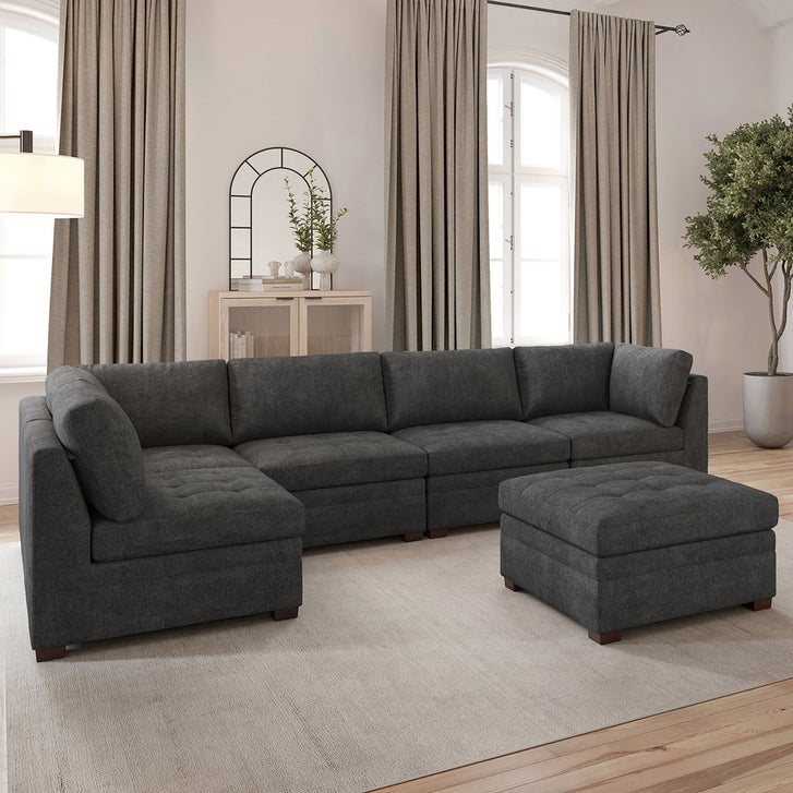 Thomasville Tisdale Modular Sectional 6-piece Dark Gray with