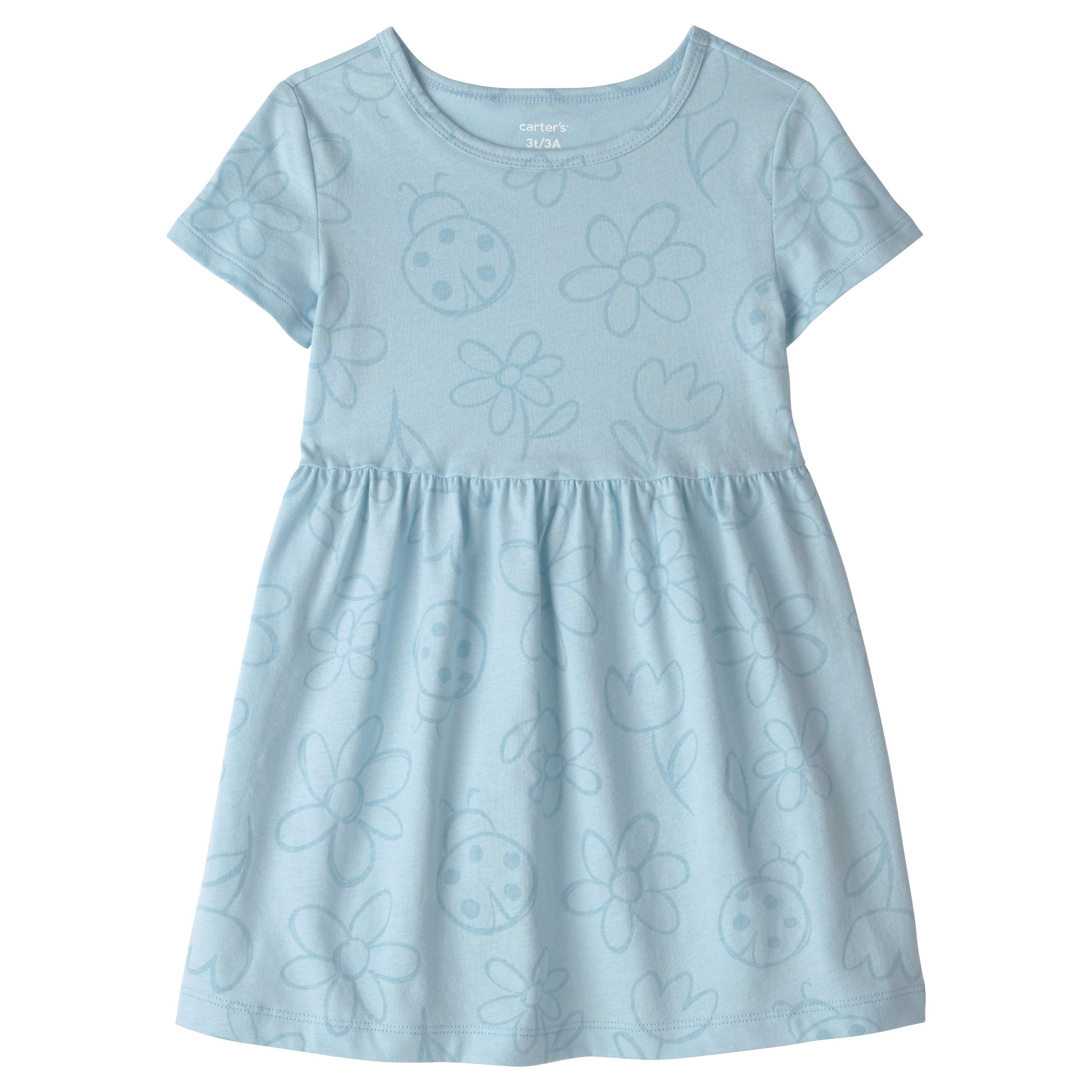 carters dresses Carter's Baby Girls' Floral Sleeveless Dress - Beige Dress your little one in effortless style with this charming tiered dress Carter's Kids' 2-pack Dress |