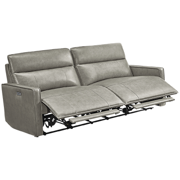 Henredon Keira Leather Power Reclining Sofa with Power Headrests