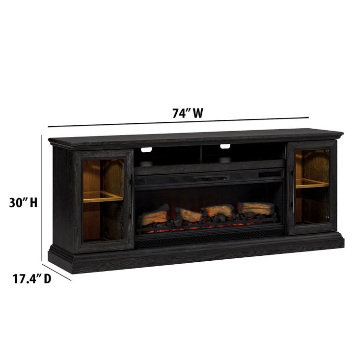Tresanti Theodore 74” Console with ClassicFlame Electric Fireplace