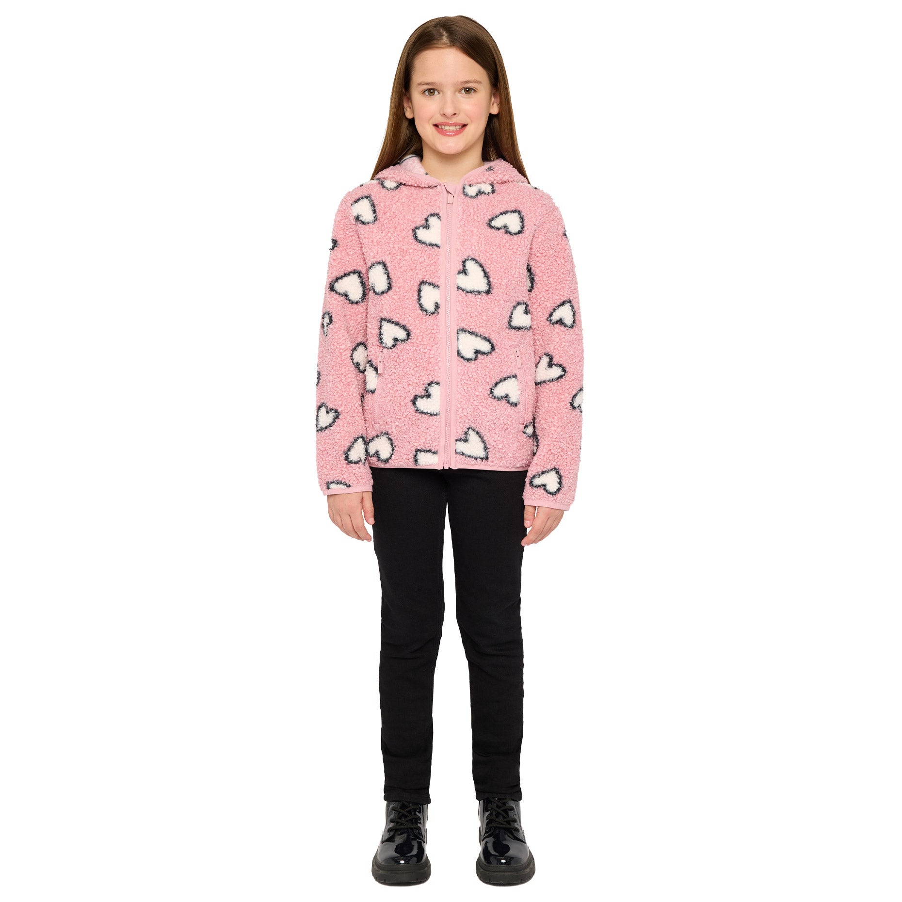 Miles The Label Boys' and Girls' Full Zip Sweater With Side Pockets