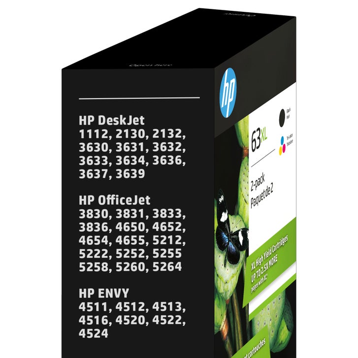 HP 63XL Black and Tri-Color High Yield Original Ink Cartridges