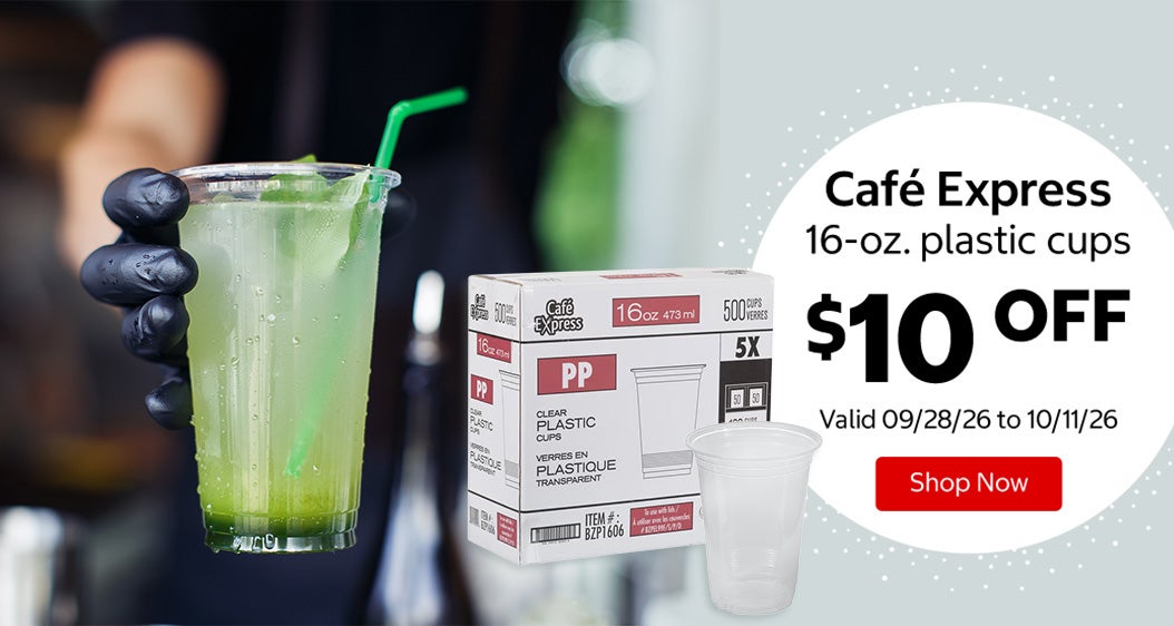 Café Express 16-oz. plastic cups $10 OFF Valid 09/28/26 to 10/11/26 Shop Now 