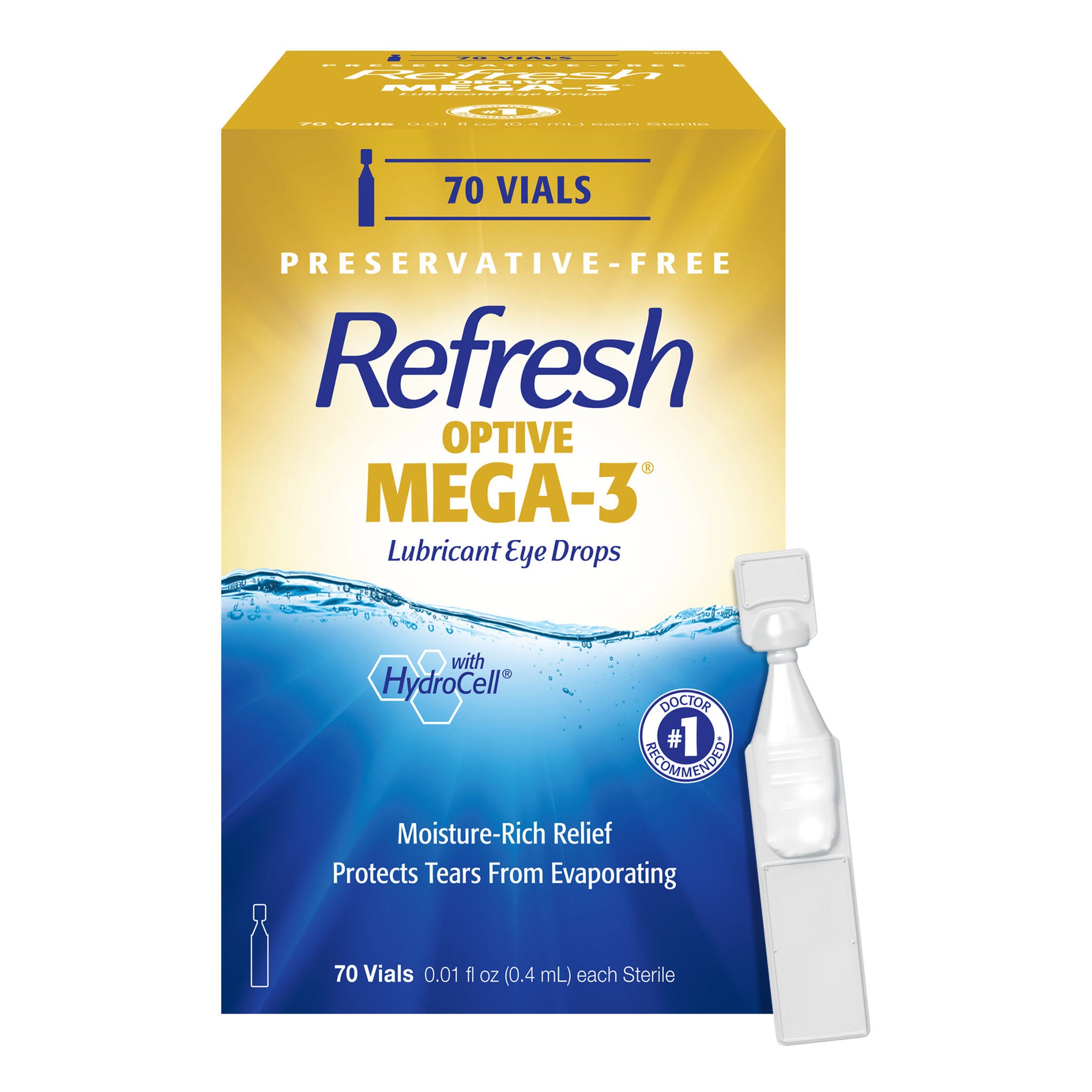 Refresh Optive MEGA-3 Preservative-Free Lubricating Eye Drop, 70