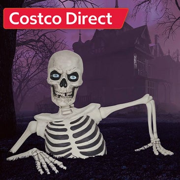 62-inch Giant Ground Breaking Skeleton with LCD Eyes and Sound