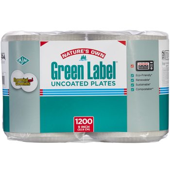 Nature's Own 9" Paper Plate, White, 1200 ct