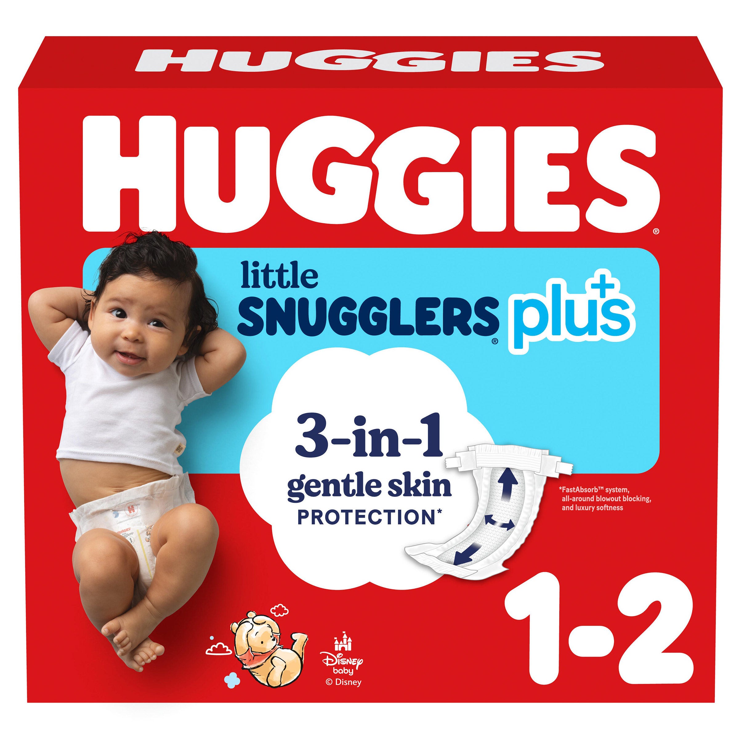 Huggies Plus Diapers Size 1-2