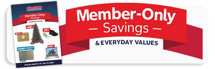 Member Only Savings in Warehouse and online