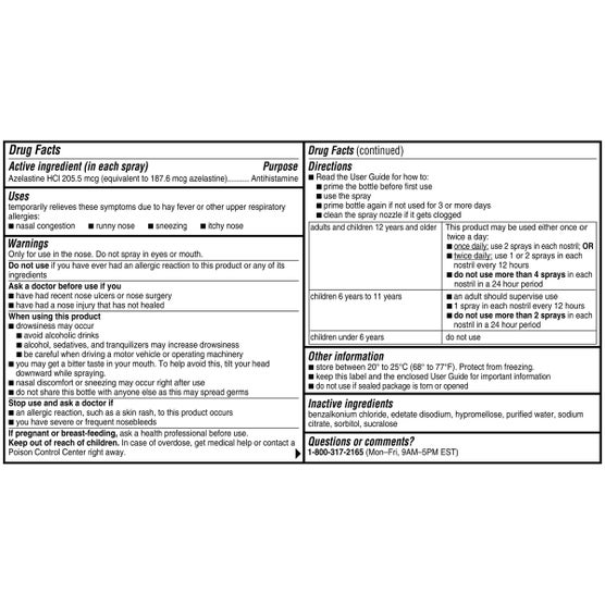 Astepro Allergy Steroid Free Antihistamine Nasal Spray, .78 fl oz each ...