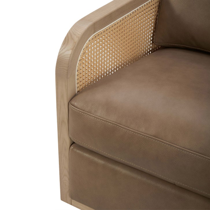 Harley Leather Swivel Accent Chair | Costco