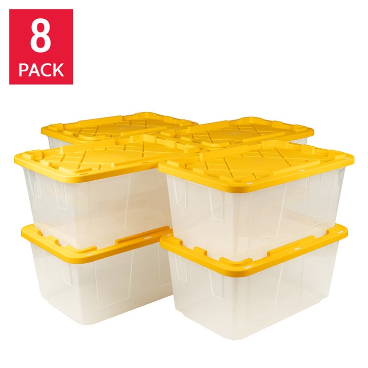 Greenmade 27 Gallon Clear Storage Bin, 8‑pack | Costco