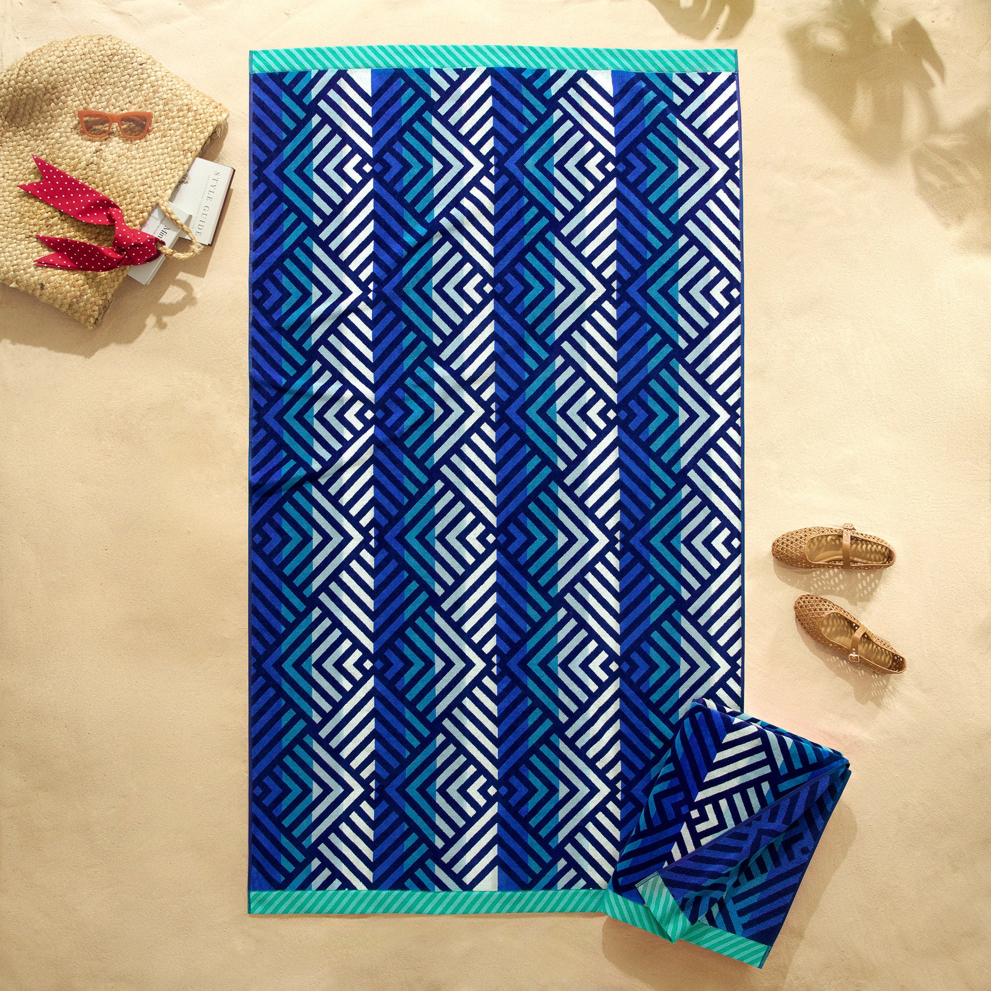 Reversible Jacquard Beach Towel, 2-pack | Costco