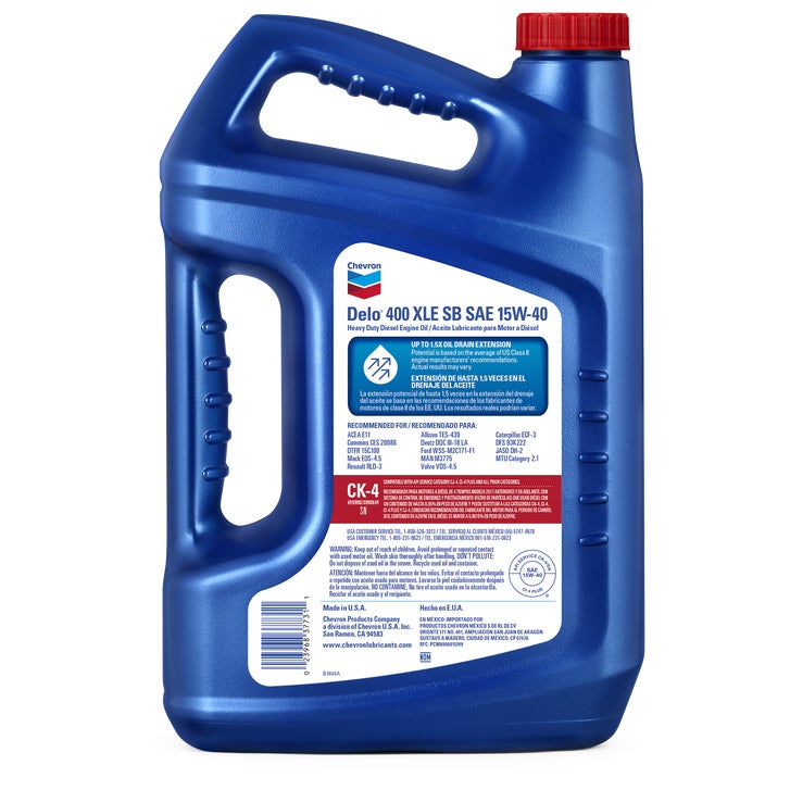 Chevron Delo 400 XLE SB Synthetic Blend SAE15W-40 Heavy-Duty