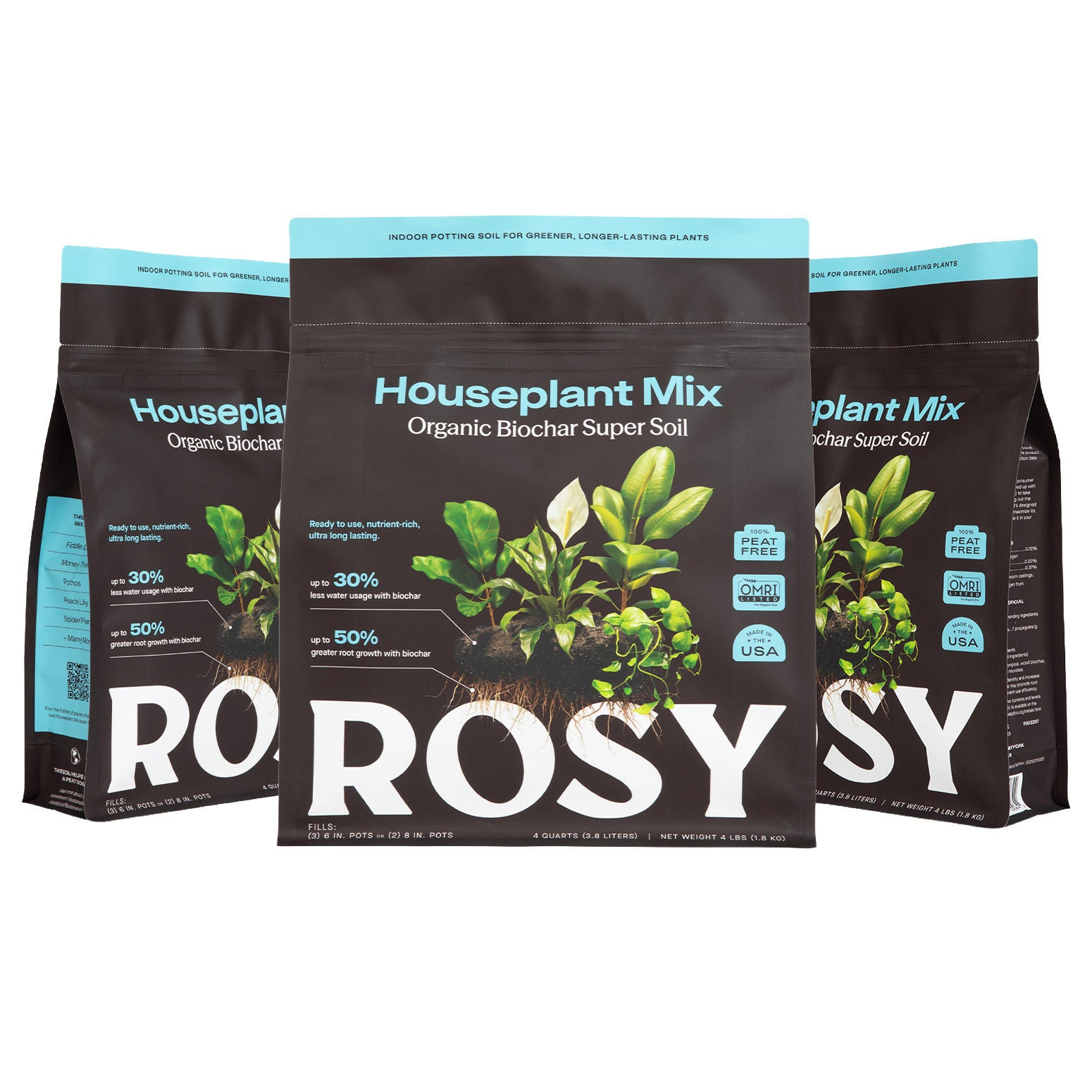Houseplant Soil – 4 Quart 3-pack