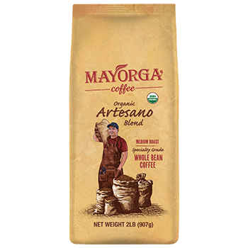 Mayorga Coffee Organic Artesano Blend Medium Roast Whole Bean Coffee