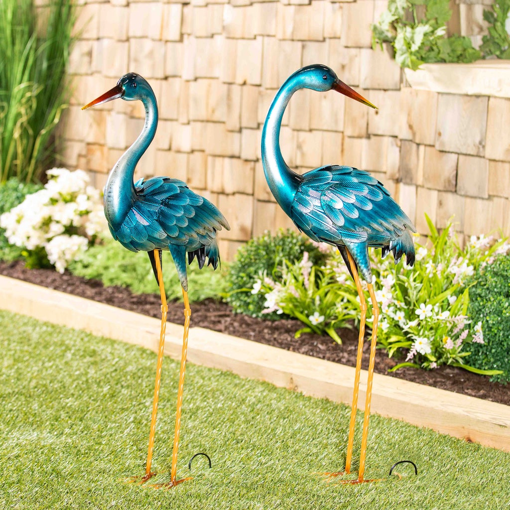 35” Blue Heron Statue Pair | Costco