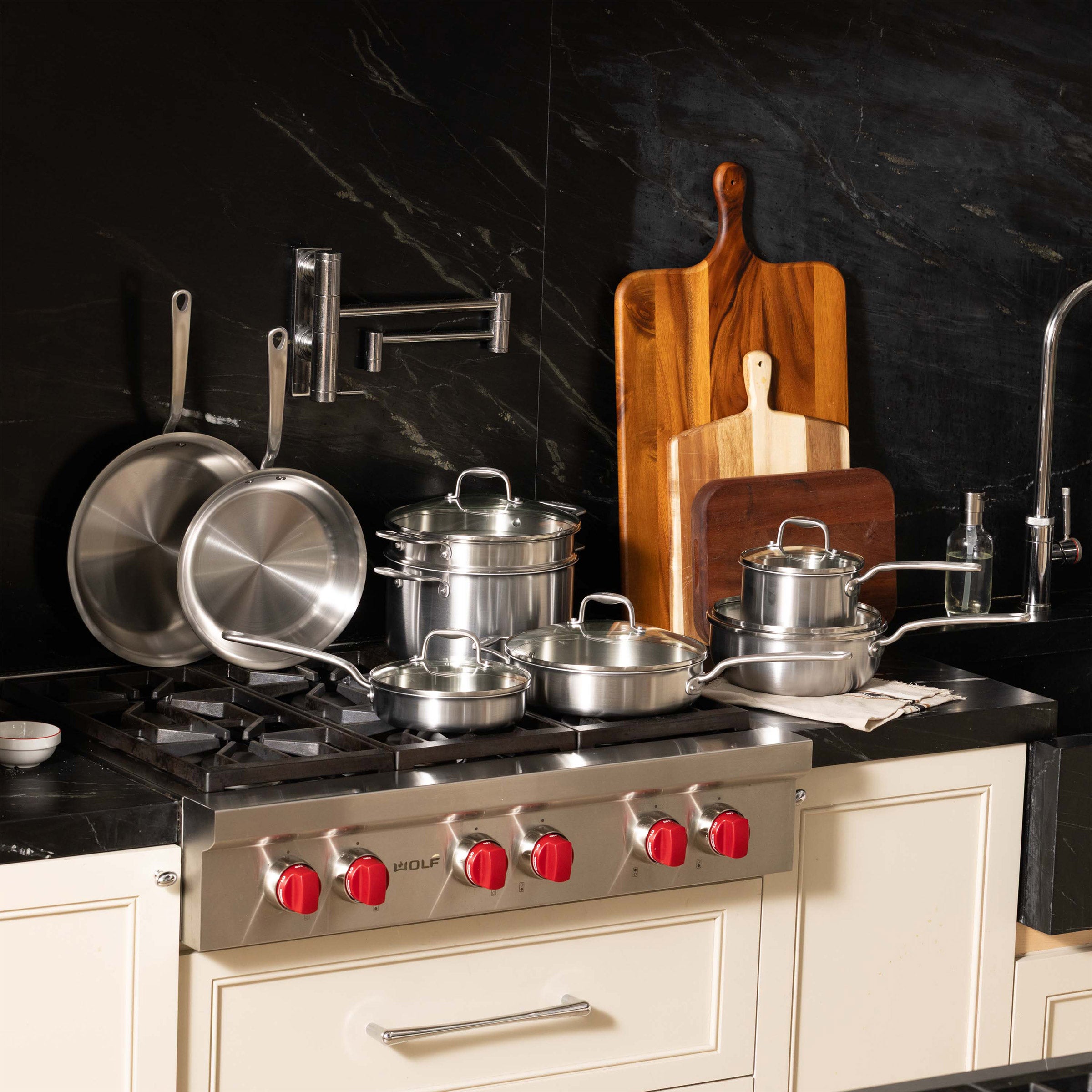 Made In 13-piece Tri-Ply Stainless Clad Cookware Set | Costco