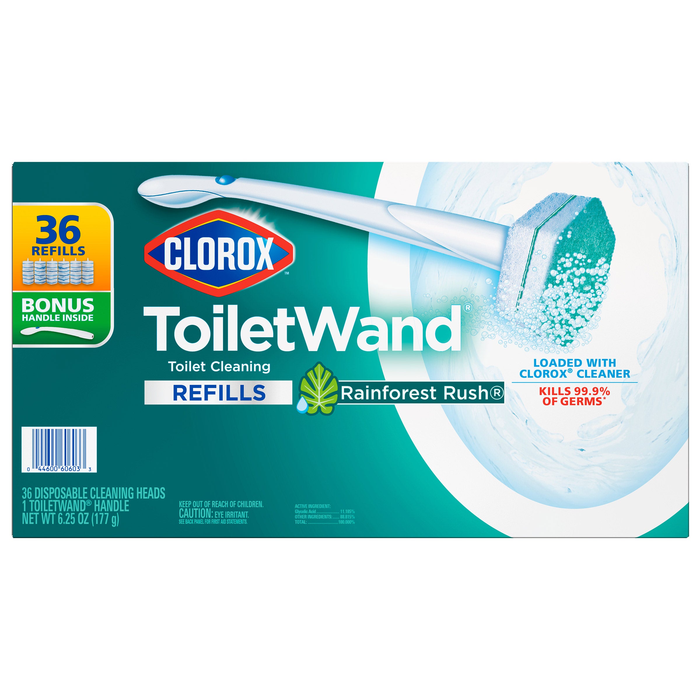 Clorox ToiletWand Disposable Toilet Cleaning System, Rainforest