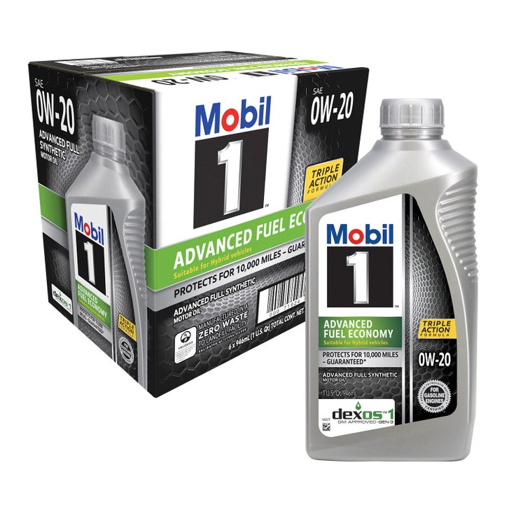 Mobil 1 Advanced Fuel Economy Full Synthetic Motor Oil 0W-20, 1