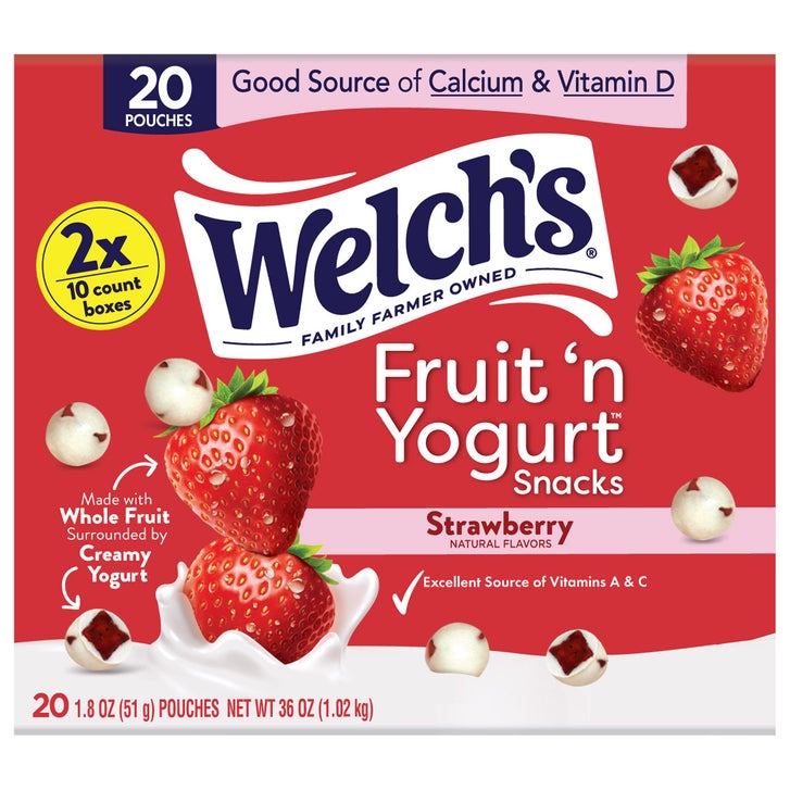 Welch's Fruit 'n Yogurt Snacks, Strawberry, 1.8 oz, 20-count | Costco