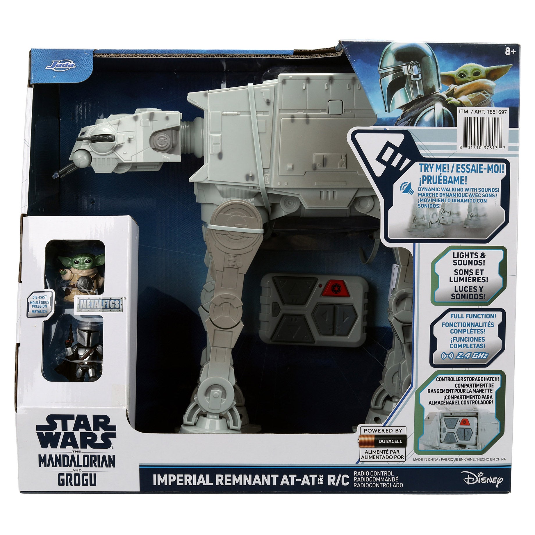 JADA TOYS STAR WARS AT-AT R/C WITH 2 METAL FIGURES