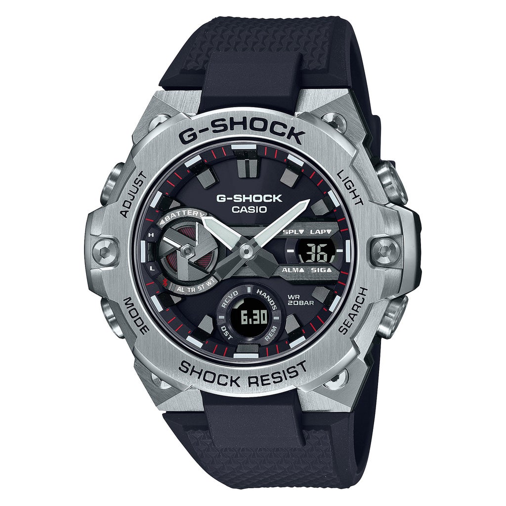 Casio G Steel Resin and Stainless Steel Black Dial Quartz Men's