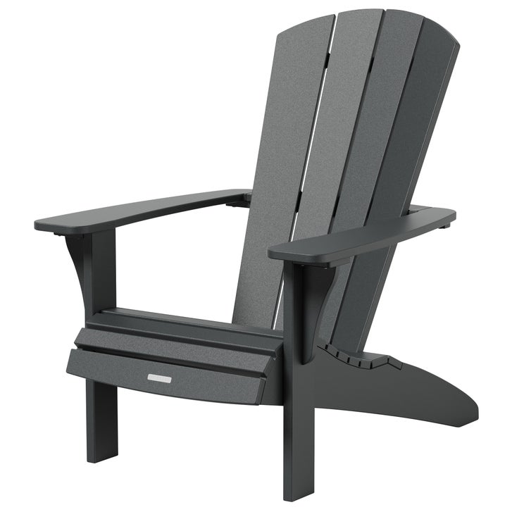 Leisure Line Outdoor Patio Fanback Adirondack Chair by Tangent