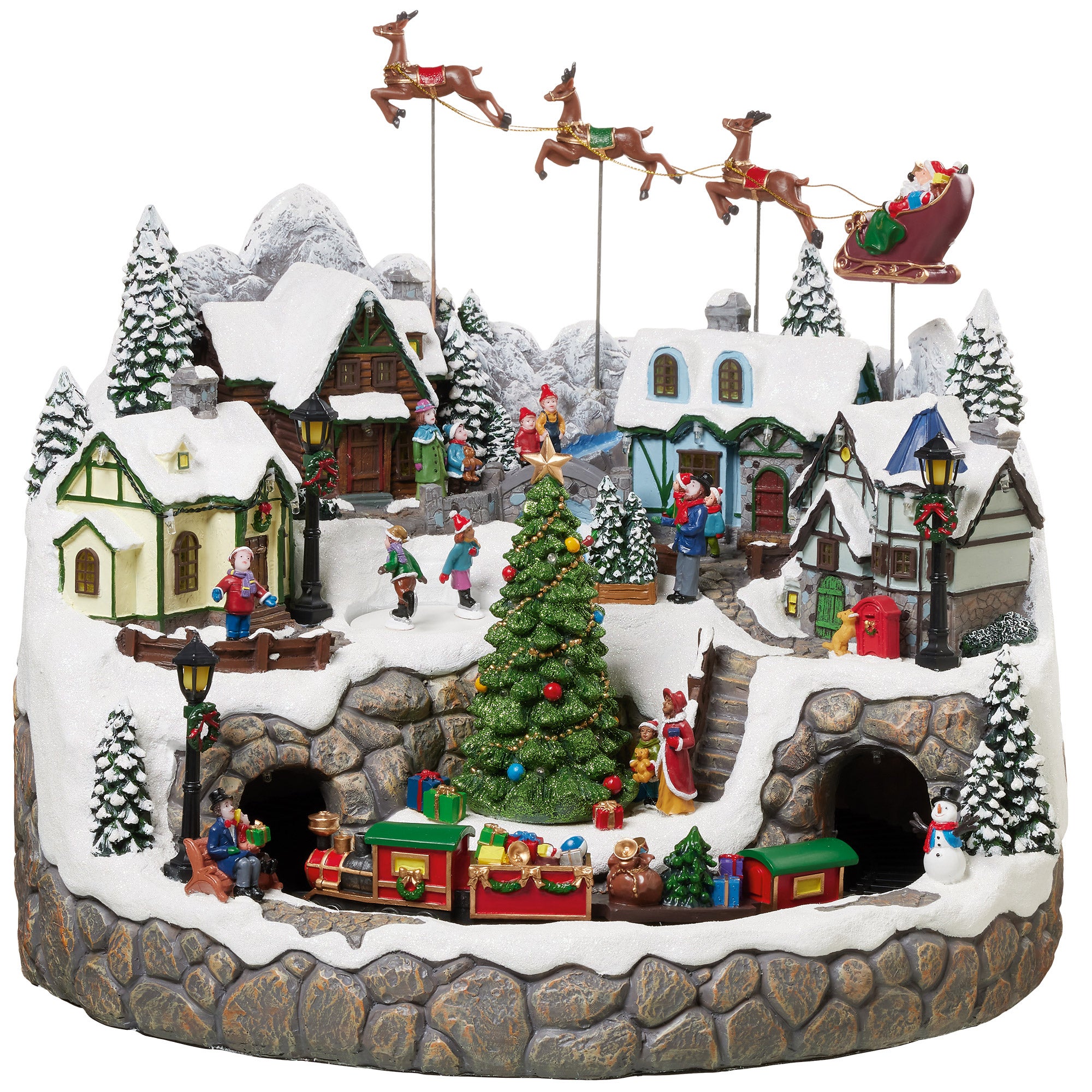 Snowy Holiday Village with Light and Music | Costco