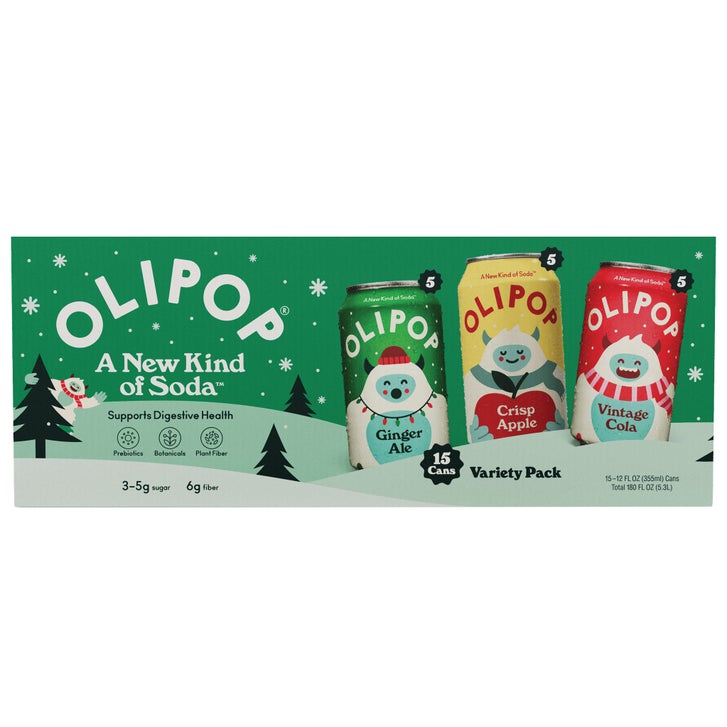 Olipop Soda, Holiday Variety Pack, 12 fl oz, 15-count | Costco