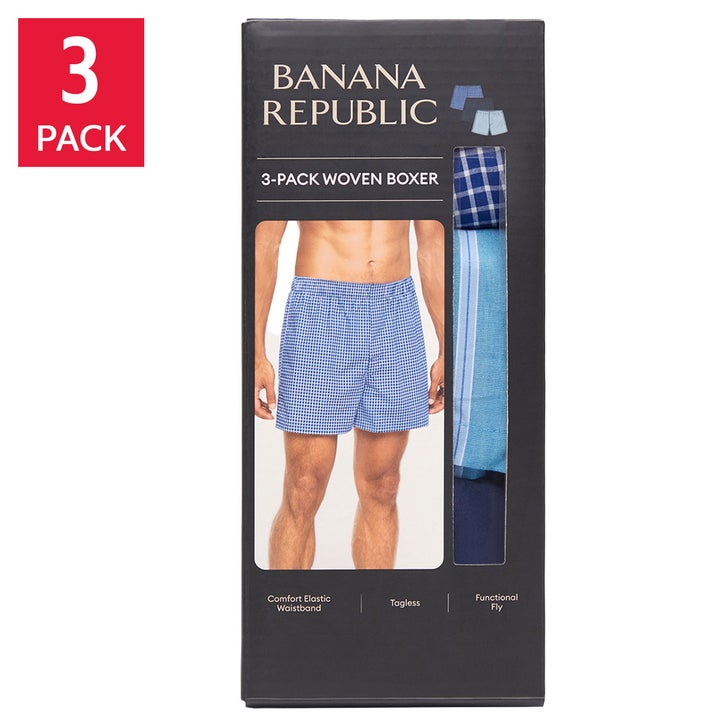 Banana Republic Men's Woven Boxer, 3-pack | Costco