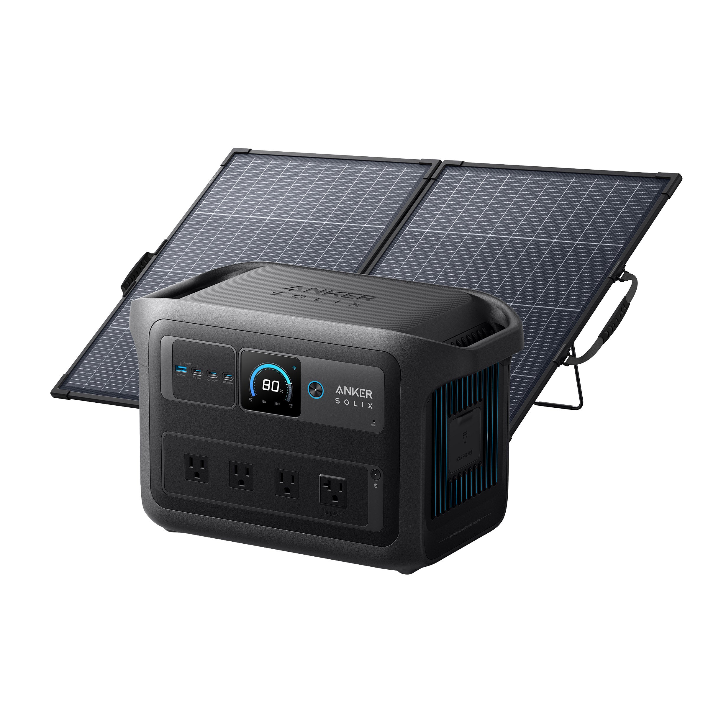 sayo＊太陽＊BOX付き＊100日貯金 Anker SOLIX C1000X Gen 2 Portable Power Station with 200W Bifacial