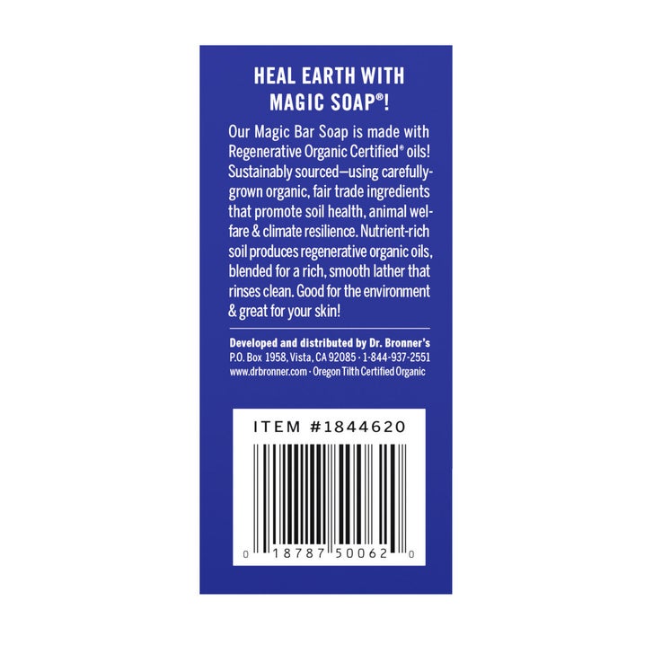 Dr Bronner's Pure Castille Peppermint Bar Soap, 6-pack | Costco