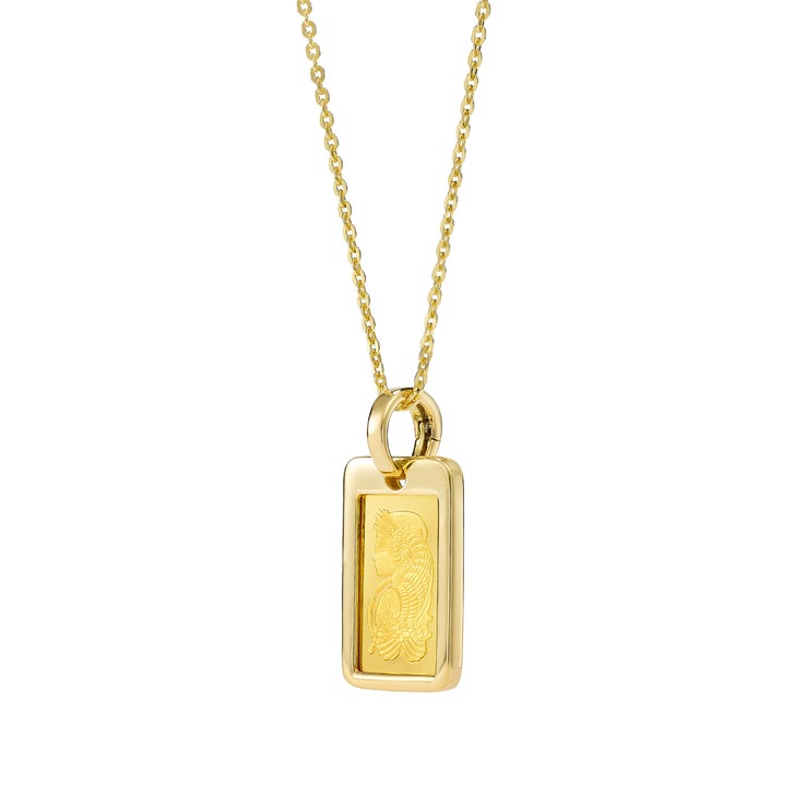 1 Gram Pure Gold Bar PAMP Suisse Lady Fortuna with 18kt Yellow