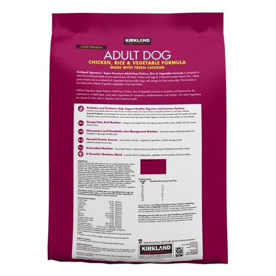 Kirkland Signature Adult Formula Chicken, Rice and Vegetable Dog