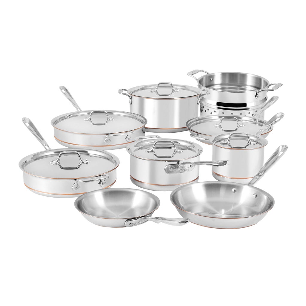 All-Clad Copper Core 5-Ply Bonded Cookware, 15-piece Set | Costco