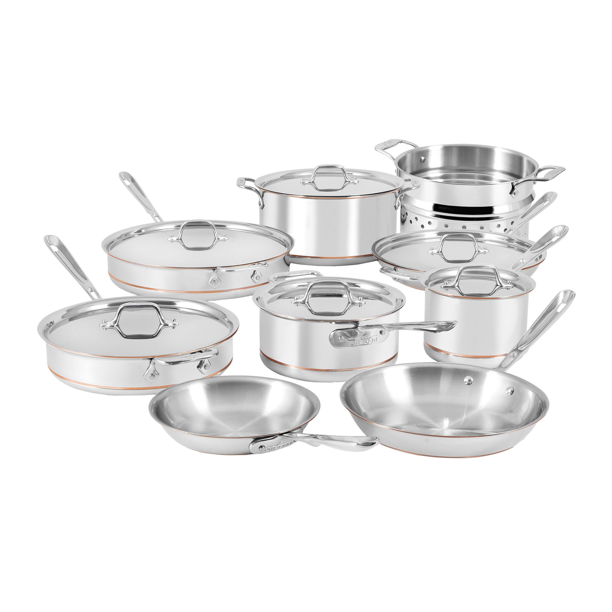 All-Clad Copper Core 5-Ply Bonded Cookware, 15-piece Set | Costco