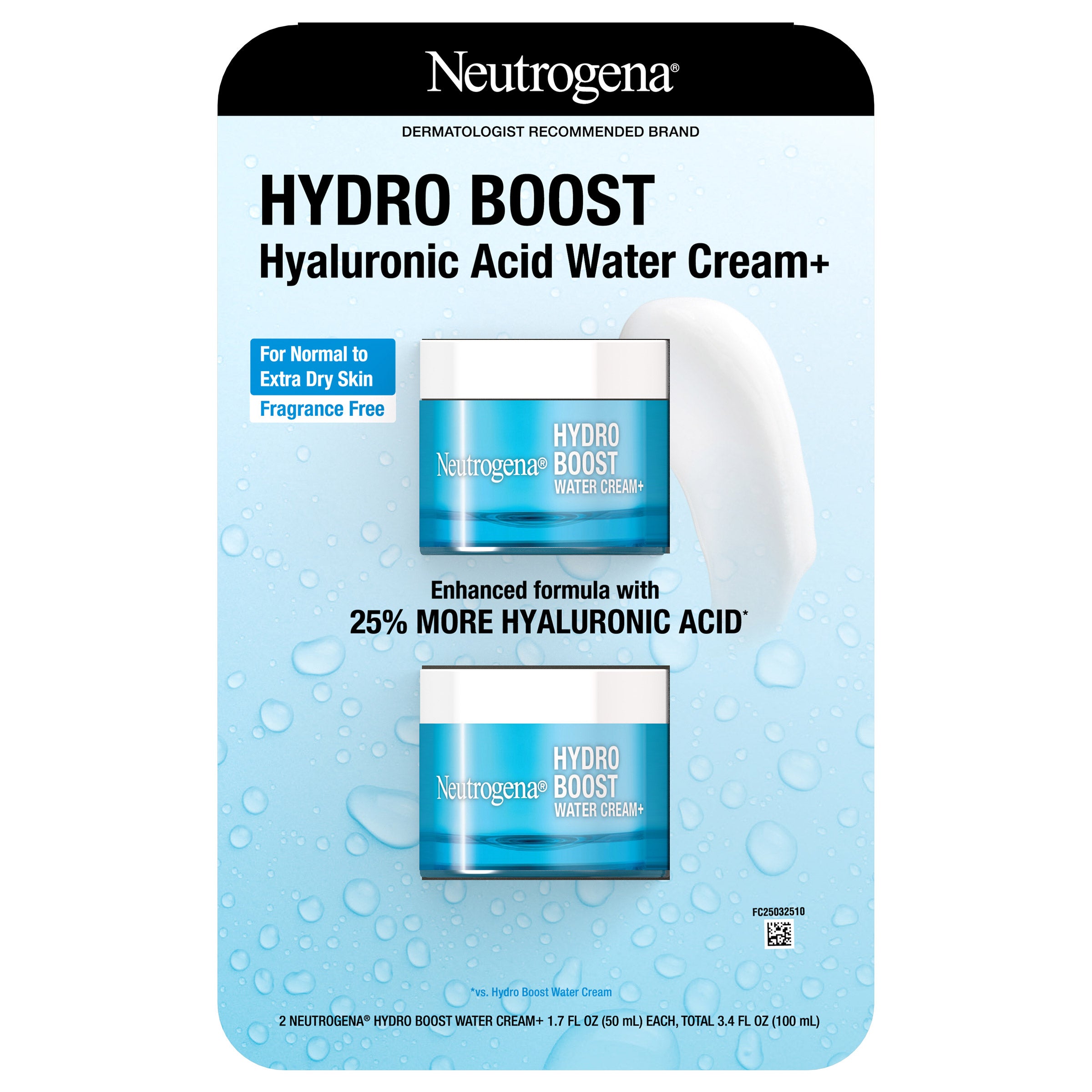 Neutrogena Hydro Boost Water Cream, 1.7 fl oz, 2-pack