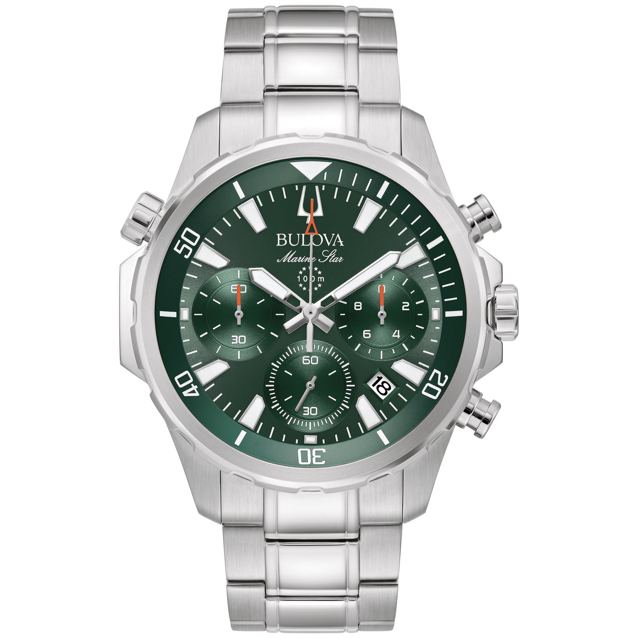 Bulova Marine Star Stainless Steel Chronograph Men's Quartz Watch, 43mm